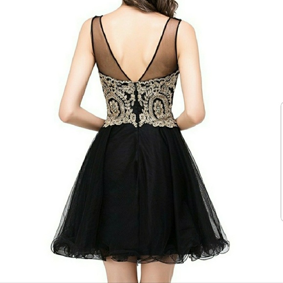 Black and Gold Formal Dress - Picture 2 of 2